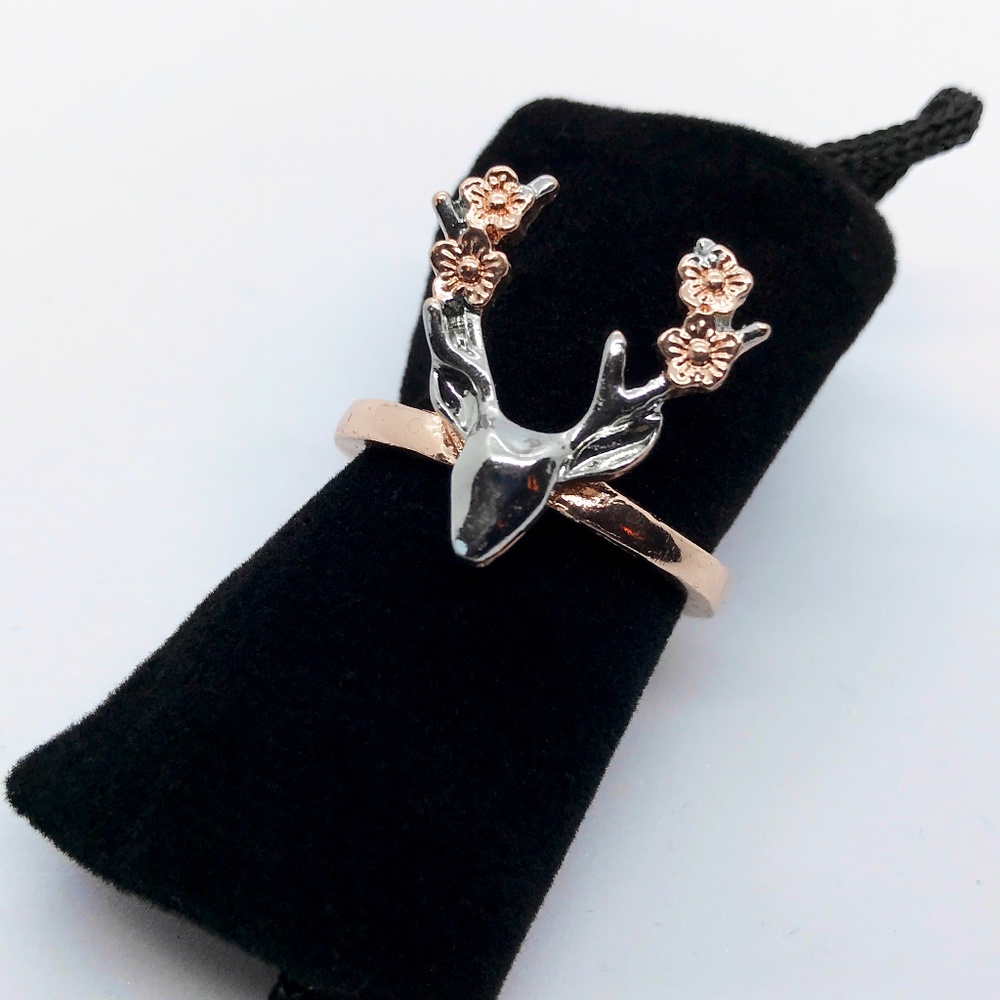 Super Darling Rose Gold & Silver Deer Ring